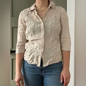 Old Navy 100% Linen Button-Down Shirt